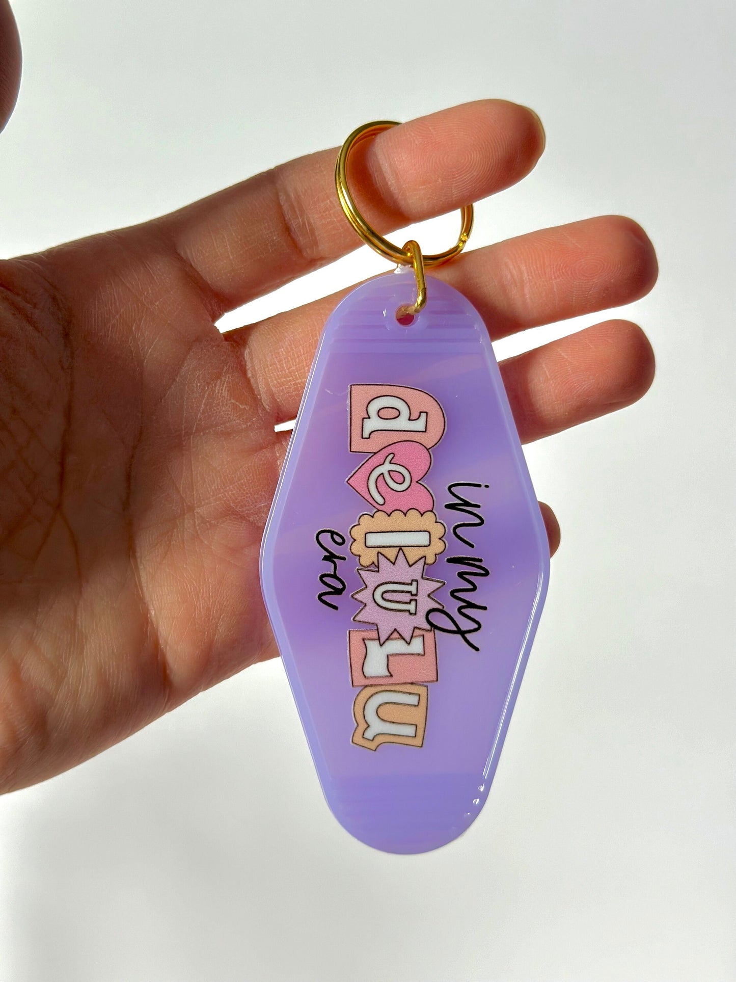 In My Delulu Era Keychain, Cute Keychain, Car Accessory, Gift for Friend, Motel Keychain, Girly Gift, Party Favor, Funny Keychain Gift