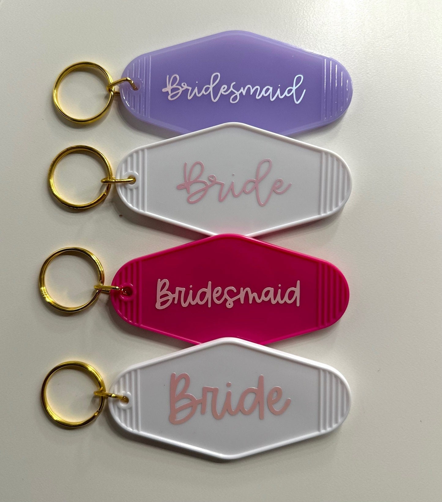 Bridal Keychain, Car Keychain, Gift for Bride, Gift for Bridesmaid, Motel Keychain, Bridesmaid Keychain, Cute Keychain, Pink Keychain