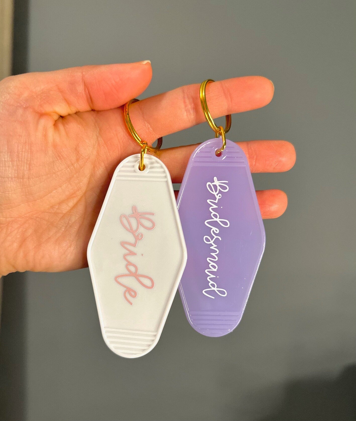 Bridal Keychain, Car Keychain, Gift for Bride, Gift for Bridesmaid, Motel Keychain, Bridesmaid Keychain, Cute Keychain, Party Favor