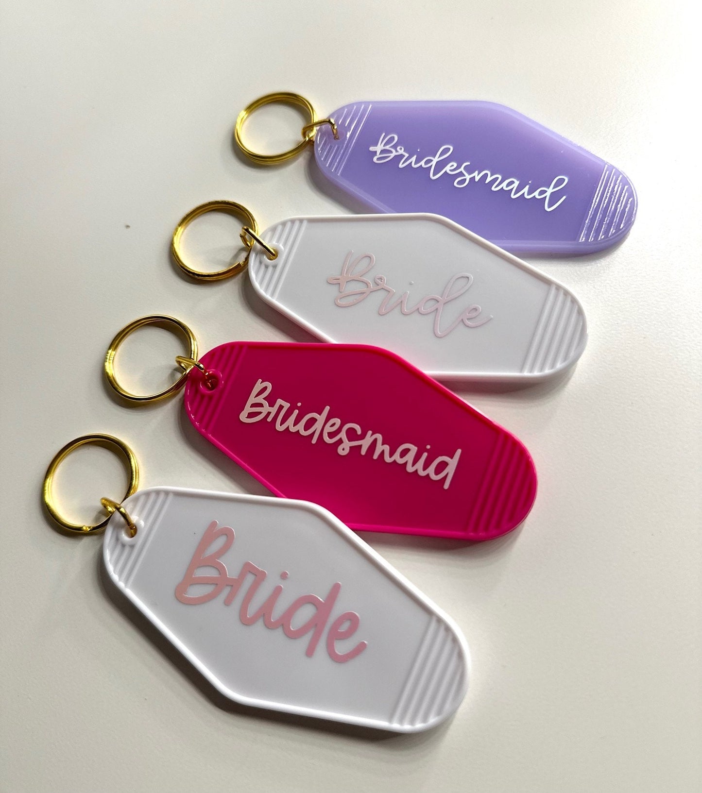 Bridal Keychain, Car Keychain, Gift for Bride, Gift for Bridesmaid, Motel Keychain, Bridesmaid Keychain, Cute Keychain, Pink Keychain